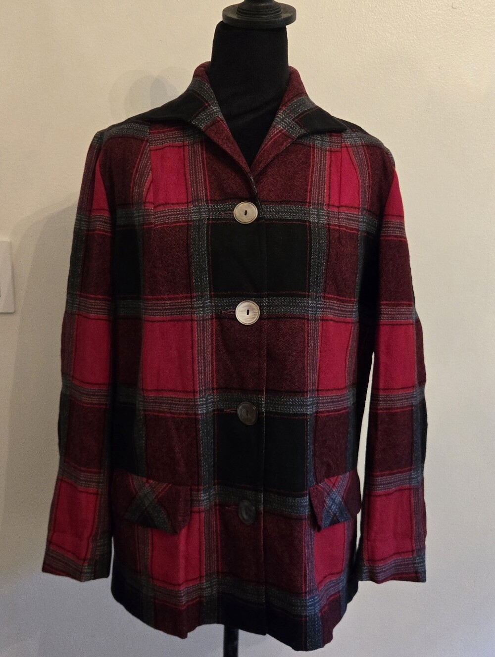 Pendleton Vintage 50's Wool Plaid Jacket ?Medium